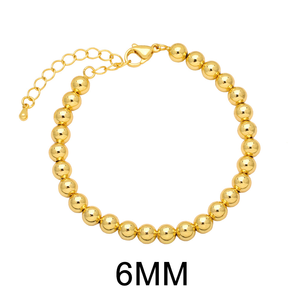 Fashion Round Copper 18k Gold Plated Bracelets In Bulk