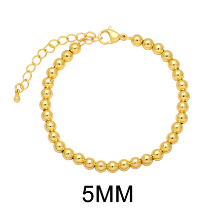 Fashion Round Copper 18k Gold Plated Bracelets In Bulk