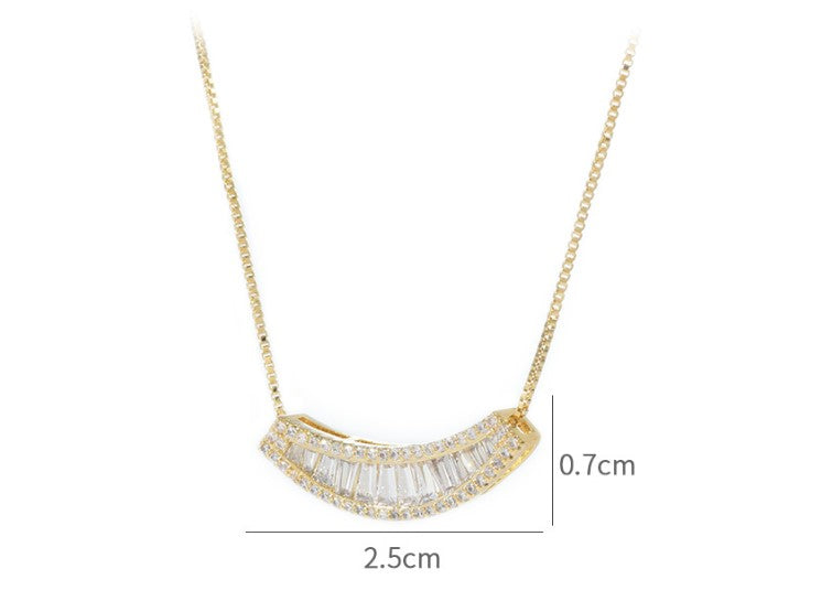 Fashion Geometric Copper Plating Zircon Necklace 1 Piece