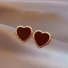 1 Pair Simple Style Round Square Heart Shape Alloy Plating Inlay Rhinestones Pearl Women's Drop Earrings