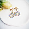 1 Pair Cute Sun Cat Alloy Enamel Women's Girl's Ear Clips