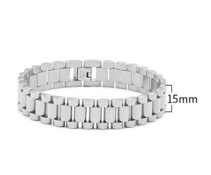 Simple Style Geometric Titanium Steel Plating Bracelets