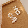 Fashion Irregular Pearl Asymmetrical Pearl Plating Drop Earrings 1 Pair