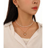 Elegant Geometric Artificial Pearl Copper Beaded Women's Necklace