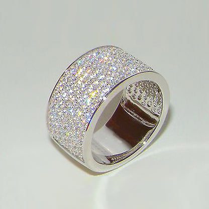 Simple Style Solid Color Copper Inlay Artificial Diamond Rings 1 Piece