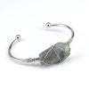 Ethnic Style Geometric Crystal Metal Bangle 1 Piece