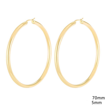 Fashion Geometric Stainless Steel Plating Earrings 1 Pair