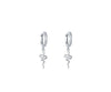 Simple Style Snake Sterling Silver Drop Earrings 1 Pair