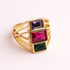 1 Piece Simple Style Flower Copper Inlay Zircon Open Ring