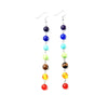 Fashion Tassel Alloy Natural Stone Beaded Drop Earrings 1 Pair