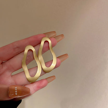 1 Pair Streetwear Geometric Plating Metal Hoop Earrings