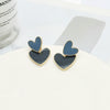 1 Pair Sweet Heart Shape Titanium Steel Earrings