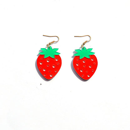 1 Pair Fashion Fruit Arylic Acetic Acid Sheets Women's Drop Earrings