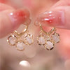 1 Pair Retro Heart Shape Flower Alloy Plating Artificial Pearls Rhinestones Women's Drop Earrings