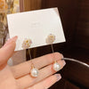 Fashion Flower Bow Knot Copper Inlay Artificial Pearls Zircon Drop Earrings 1 Pair