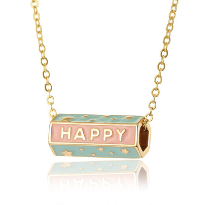 Fashion Letter Copper Chain Pendant Necklace 1 Piece