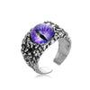 1 Piece Hip-hop Eye Dragon Alloy Plating Inlay Artificial Gemstones Turquoise Unisex Open Ring