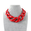 Casual Solid Color Resin Chain Women's Necklace