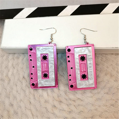 1 Pair Fashion Square Arylic Patchwork Women's Drop Earrings