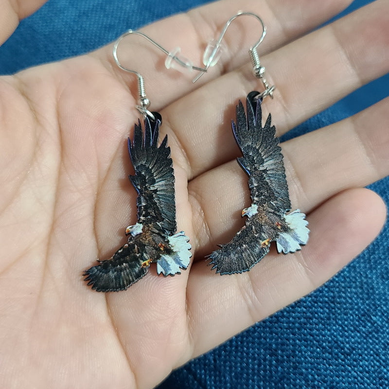 1 Pair Exaggerated Bird Arylic Women's Drop Earrings