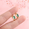 Fashion Geometric Copper Inlay Zircon Earrings 1 Pair