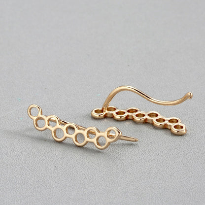 1 Pair Simple Style Leaf Heart Shape Alloy Plating Women's Ear Studs