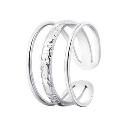 Simple Style Geometric Stainless Steel Plating Open Rings