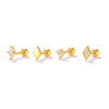 Simple Style Star Moon Butterfly Sterling Silver Inlay Zircon Ear Studs 1 Set