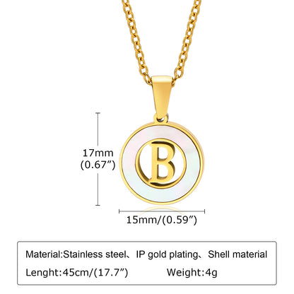 Fashion Letter Stainless Steel Titanium Steel Plating Pendant Necklace 1 Piece