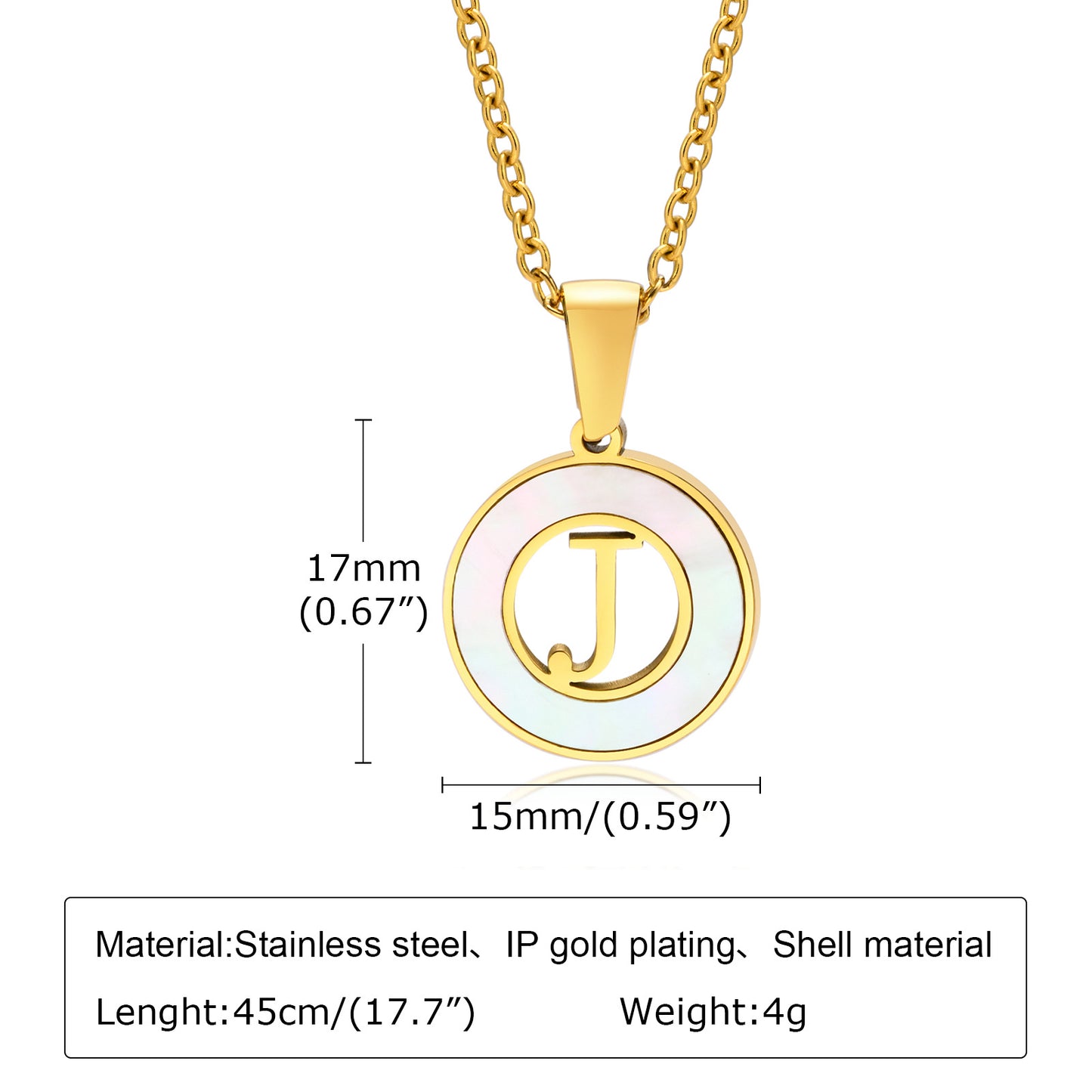 Fashion Letter Stainless Steel Titanium Steel Plating Pendant Necklace 1 Piece