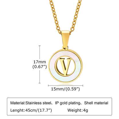 Fashion Letter Stainless Steel Titanium Steel Plating Pendant Necklace 1 Piece