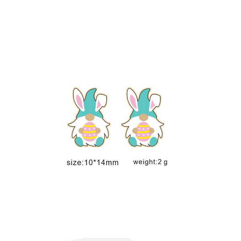 1 Pair Cartoon Style Animal Wood Easter Women's Girl's Ear Studs