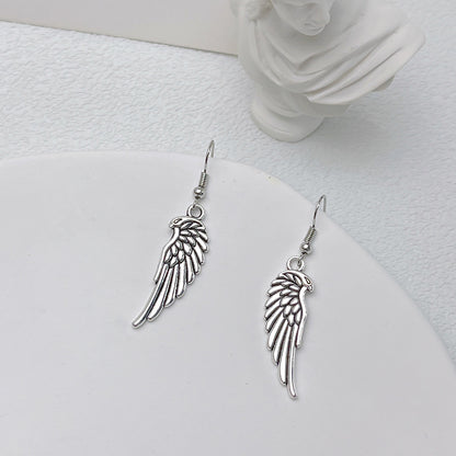 1 Pair Fashion Wings Metal Drop Earrings