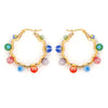 Bohemia European Retro Glass Rice Beads Diamond Stud Earrings