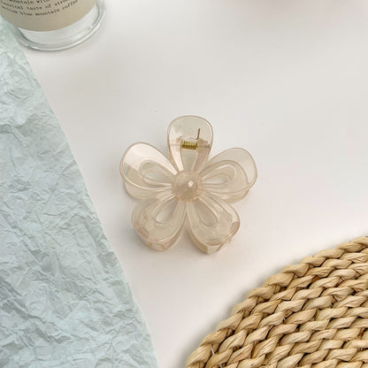 Fashion Flower Plastic Resin Hair Clip 1 Piece