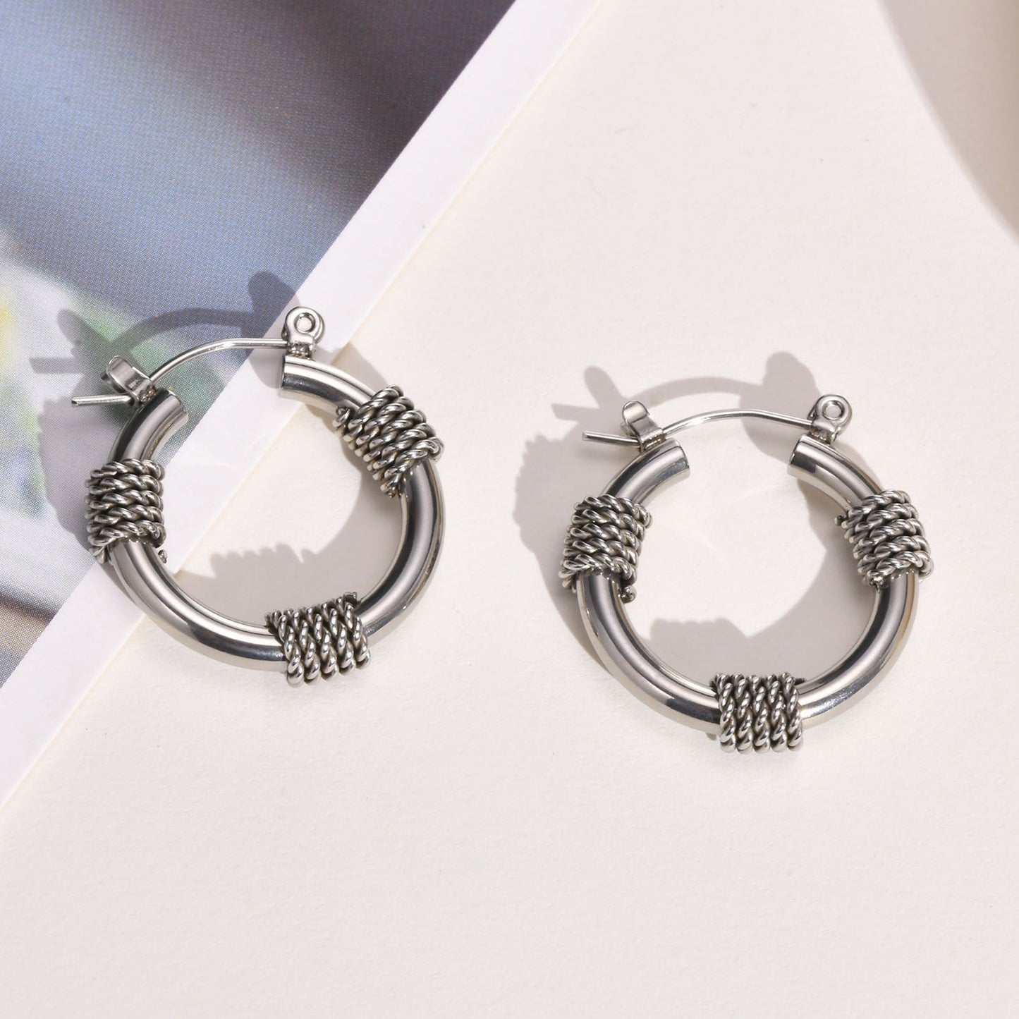 Fashion Geometric Stainless Steel Plating Earrings 1 Pair