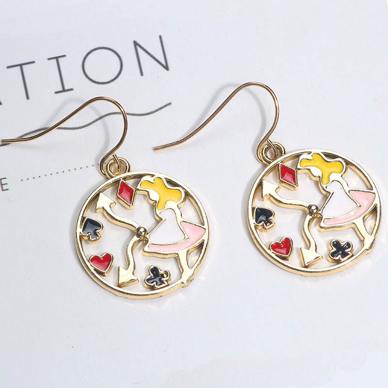 1 Pair Cartoon Style Rabbit Alloy Enamel Women's Drop Earrings