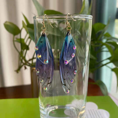 1 Pair Simple Style Wings Copper Epoxy Women'S Drop Earrings