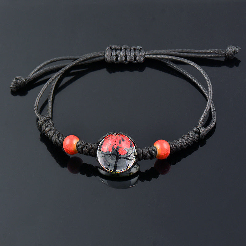 1 Piece Ethnic Style Flower Glass Rope Women's Bracelets