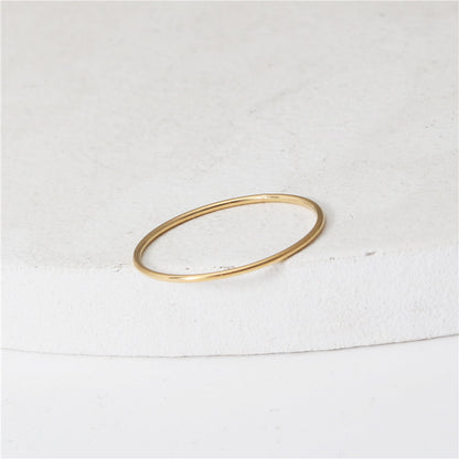 Simple Style Geometric Titanium Steel Plating Rings