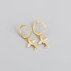 Fashion Airplane Sterling Silver Drop Earrings 1 Pair