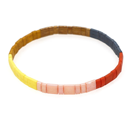 1 Piece Bohemian Geometric Colorful Tila Beads Women's Bracelets