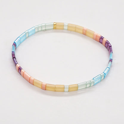 1 Piece Bohemian Geometric Colorful Tila Beads Women's Bracelets