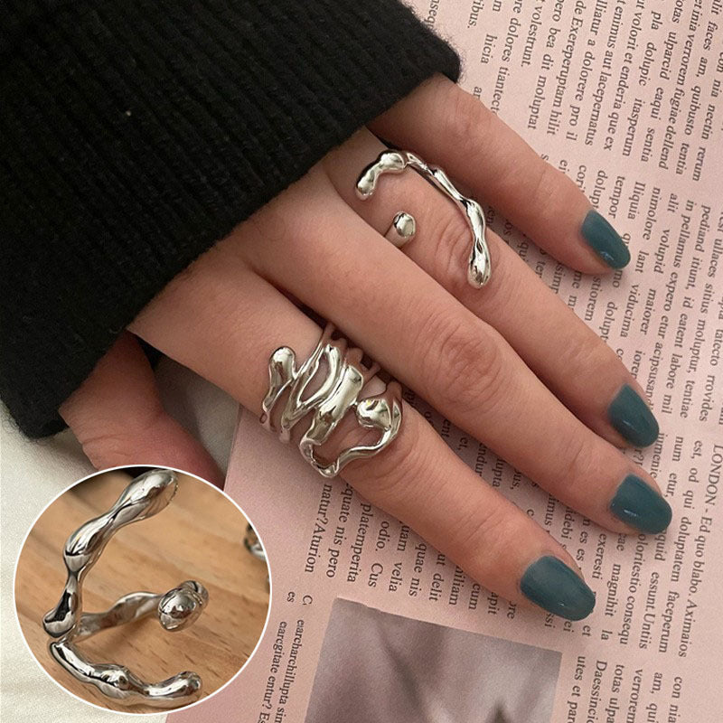 Fashion Solid Color Copper Silver Plated Open Ring 1 Piece