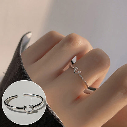 Fashion Solid Color Copper Silver Plated Open Ring 1 Piece