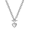 Simple Style Heart Shape Titanium Steel Plating Pendant Necklace 1 Piece