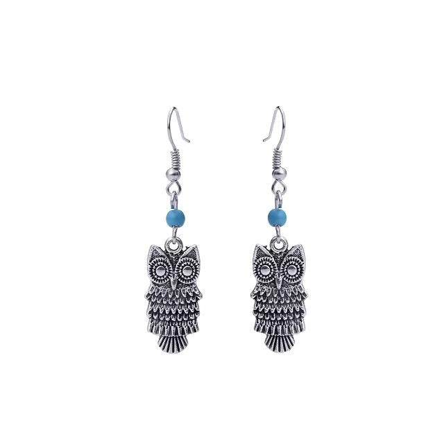 1 Pair Bohemian Water Droplets Tassel Alloy Inlay Turquoise Women's Drop Earrings