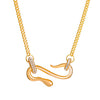 1 Piece Simple Style Snake Alloy Plating Rhinestones 14k Gold Plated Unisex Pendant Necklace