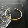 Ins Style Solid Color Titanium Steel Copper Gold Plated Bangle In Bulk