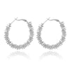 Retro Geometric Titanium Steel Hoop Earrings 1 Pair